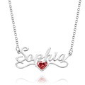 Personalized Name Necklace with Heart Birthstone Birthday Anniversary Gift for Her Wedding Gift - image 1