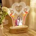 Custom Photo Engraved 3-Heart Night Lights Desk Decoration - image 5