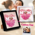 Custom Photo Flower Shadow Box Personalized Heart Gradient Pink Flower Shadowbox Frame Gift for Mom - image 6