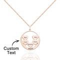 Custom Engraved Necklace Circle Hearts Mom Pendant Necklace Creative Gift - image 19