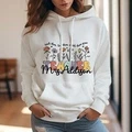 Personalized Wildflower Hooded Sweatshirt Teacher Custom Name Hooded Sweatshirt Back to School Gifts - image 10