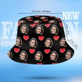 Custom Bucket Hat Personalized 2 Face Heart Print Summer Unisex Fisherman Hat - image 16