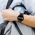 Custom Photo Watch Men's Black Alloy Watch Bracelet for Dad - image 3