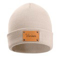 Personalized Baby Beanie Custom Name Leather Patch Beanie Gifts for Kids or Adult - image 7