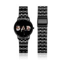 Custom Photo Watch Men's Black Alloy Watch Bracelet for Dad - image 2
