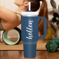 Personalized Text 40oz Insulated Mug with Handle and Straw Stainless Steel Custom Travel Cup Gift for Family Friends Couples - image 14