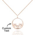 Custom Engraved Necklace Circle Hearts Mom Pendant Necklace Creative Gift - image 17