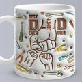 Personalized Names Custom 1-6 Kids 3D Inflated Effect Printed Mug - Perfect Father's Day Gift - image 2