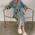 Personalized plush robes with custom embroidery, birthday gifts, wedding gifts, adult men's, women's night gowns, for moms, miniature wool spa gowns - image 7