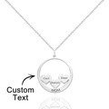 Custom Engraved Necklace Circle Hearts Mom Pendant Necklace Creative Gift - image 3