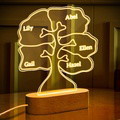 Personalized can be customized with multiple names night light family tree - image 2