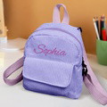 Personalized Mini Backpack with Name Corduroy School Bag Back to School Gift for Kids - image 2