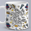 Personalized 3D Inflated Effect Kids Name Mug - Perfect Father's Day Gift - image 6