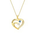Personalized Heart Necklace Custom Family Name Birthstone Necklace Gift for Mother Grandma - image 5