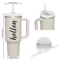 Personalized Text 40oz Insulated Mug with Handle and Straw Stainless Steel Custom Travel Cup Gift for Family Friends Couples - image 21