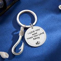 Custom Fishing Hook Keychain Personalized Metal Key Ring Father's Day Gifts - image 3