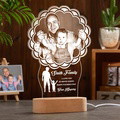 Custom Photo Father Child Lamp Personalized Engraved 7 Colors Acrylic Night Light Father's Day GIfts - image 4