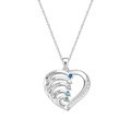 Personalized Heart Necklace Custom Family Name Birthstone Necklace Gift for Mother Grandma - image 13