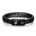 Custom Photo Engraved Bracelet Men's Bracelet Leather Father's Day Gift - image 2
