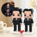 Creative Father's Day Gifts Full Custom 2 People Brick Figures Custom Brick Figures Small Particle Block Toy - image 1