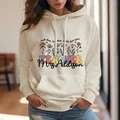 Personalized Wildflower Hooded Sweatshirt Teacher Custom Name Hooded Sweatshirt Back to School Gifts - image 9