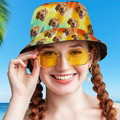 Custom Bucket Hat Unisex Face Bucket Hat Personalize Wide Brim Outdoor Summer Cap Hiking Beach Sports Hats Rainbow Color Bucket Hat Gift - image 5
