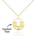 Custom Engraved Necklace Circle Hearts Mom Pendant Necklace Creative Gift - image 12