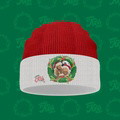 Custom Photo Christmas Beanie Hat Unisex Knitted Hat Winter Warm Hat for Christmas Gift Kissing Under the Mistletoe Hat - image 3