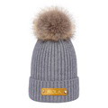 Personalized Leather Patch Beanie Custom Name Newborn Kids Winter Hat - image 5