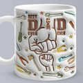 Personalized Names Custom 1-6 Kids 3D Inflated Effect Printed Mug - Perfect Father's Day Gift - image 1