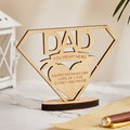 Custom Engraved DAD Wooden Plaque Stand Personalized Keepsake Father's Day Gifts - image 2