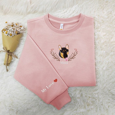 Custom Pet From Your Photo Embroidered Sweatshirt,Hoodie