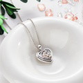 Custom Photo Engraved Necklace Heart Locket Rose Necklace Gift for Women - image 7