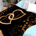 Custom Name Blanket Personalized Lover Blanket Couple Gifts Golden Blanket - image 4