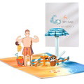 Father's Day Card Beach Father 3D Pop Up Greeting Card for Him - image 2