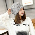 Lace three flower capped cap Sweet temperament cap embossed dome hat - image 3