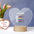 Father's Day Gift Personalized Acrylic Night Light I Am Their Father Heart Night Light - image 9