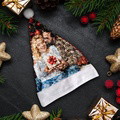 Personalized Sequins Santa Hat Custom Photo Christmas Hats for Holiday Party Supplies - image 3