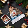 Personalized Sequins Santa Hat Custom Photo Christmas Hats for Holiday Party Supplies - image 6