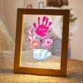 Custom Name and Date Night Light Handprint Lamp Mother's Day Gift - image 12
