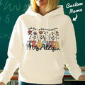 Personalized Wildflower Hooded Sweatshirt Teacher Custom Name Hooded Sweatshirt Back to School Gifts - image 2