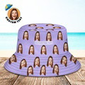 Custom Your Photo Face Summer Bucket Hat Fisherman Hat - Purple - image 5