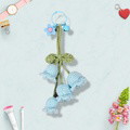 Flower Knitted KeyChain for Bag Crochet Campanula Keychain Handmade Gift - image 5