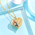 Custom Photo Engraved Necklace Angel Wings Heart Gifts - image 6