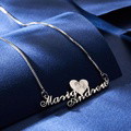 Custom Engraved Heart Photo Necklace Double Plated Name Necklace for Women - image 12
