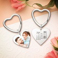 Engraved Keychain with Photo Gifts for Mom with Heart 3 Colors - image 5