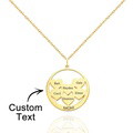 Custom Engraved Necklace Circle Hearts Mom Pendant Necklace Creative Gift - image 13
