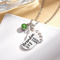 Personalized Baby Foot Pendant Necklace with Birthstone Necklace Birthday Baby Shower Gift for Kid New Mom - image 8