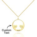 Custom Engraved Necklace Circle Hearts Mom Pendant Necklace Creative Gift - image 9