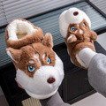 Cute husky cartoon home cotton slippers - image 5